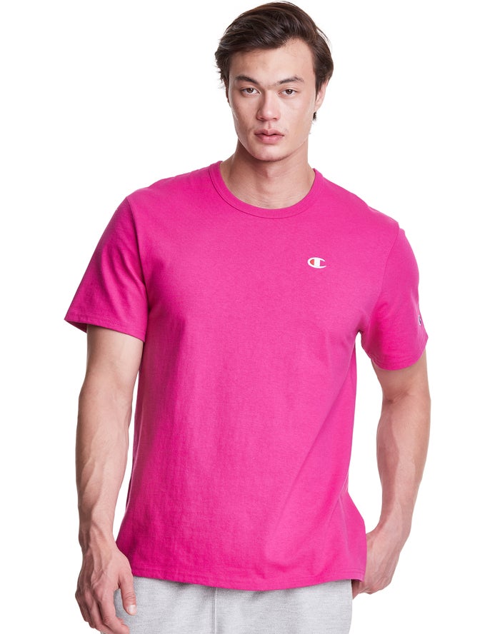 Champion Heritage C Logo T-Shirt Heren - Roze - Belgie 9468QAUFM